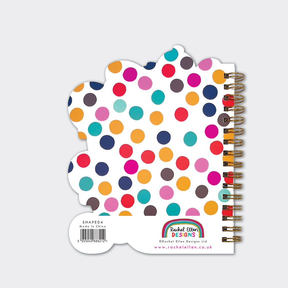 Rachel Ellen - Polka Dot Dog Shaped Wire Bound Notebook