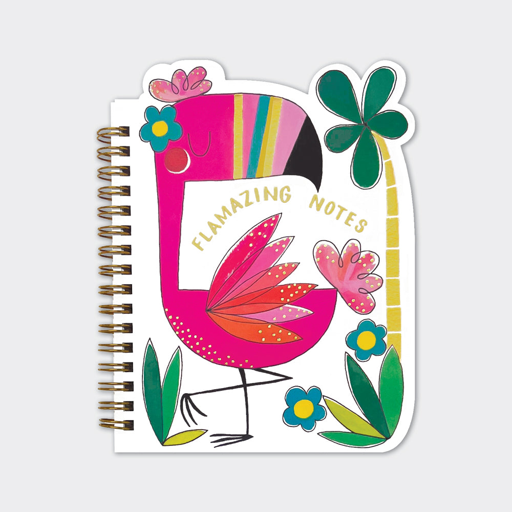 Rachel Ellen - Flamingo Shaped Wire Bound Notebook