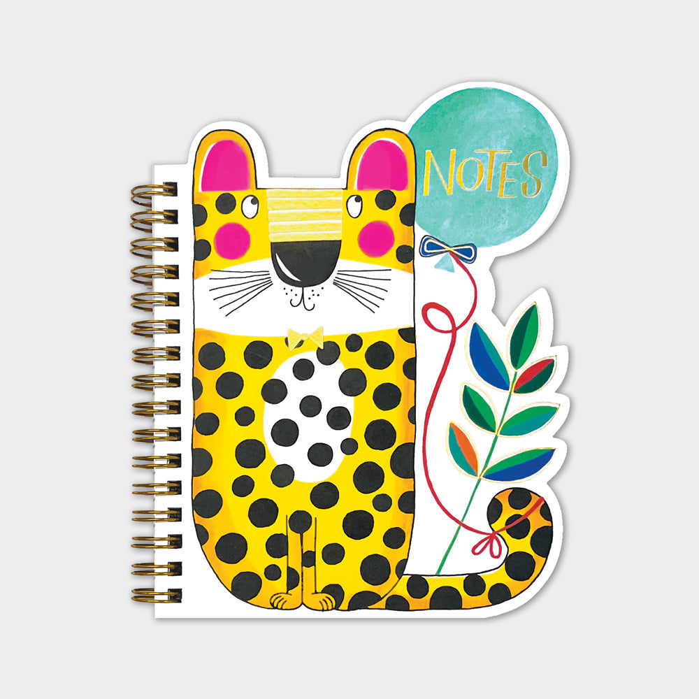 Rachel Ellen - Leopard Shaped Spiral Notebook