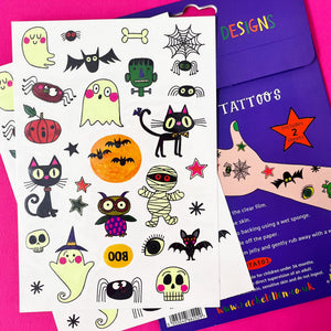 Rachel Ellen - Spooky Halloween Kids Temporary Tattoos