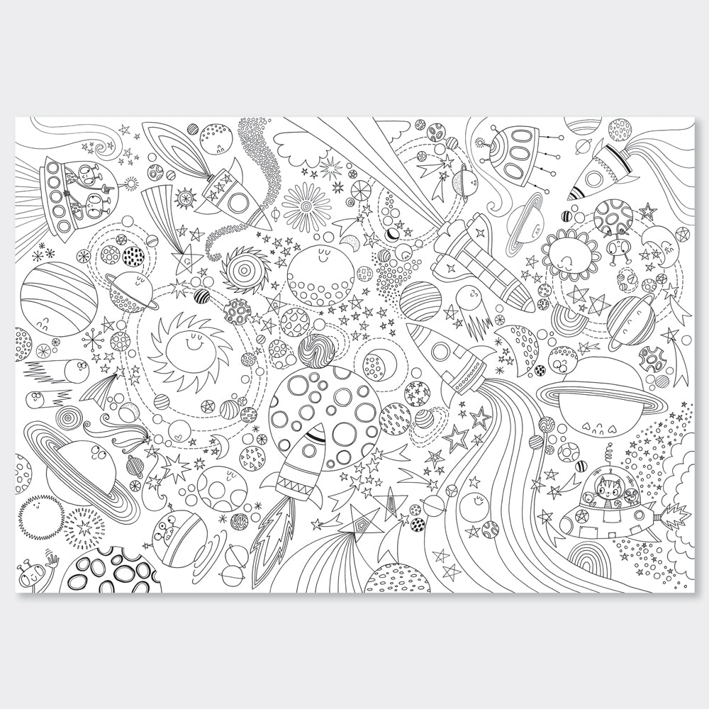 Rachel Ellen - To The Moon Giant Colouring Posters