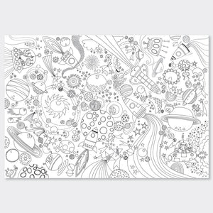 Rachel Ellen - To The Moon Giant Colouring Posters