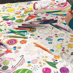 Rachel Ellen - To The Moon Giant Colouring Posters