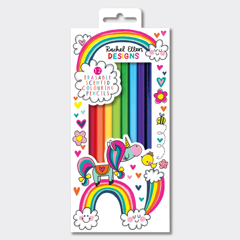 Rachel Ellen - Unicorns Scented and Eraser Colored Pencil Set