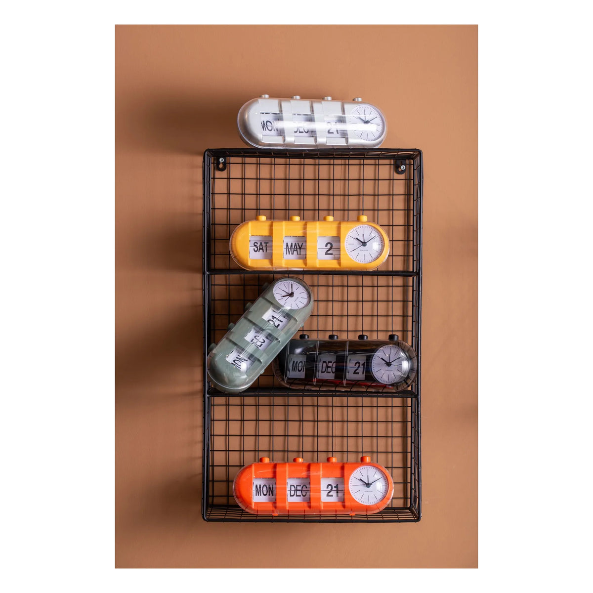 Present Time - Retro Tube Alarm Clock | Orange