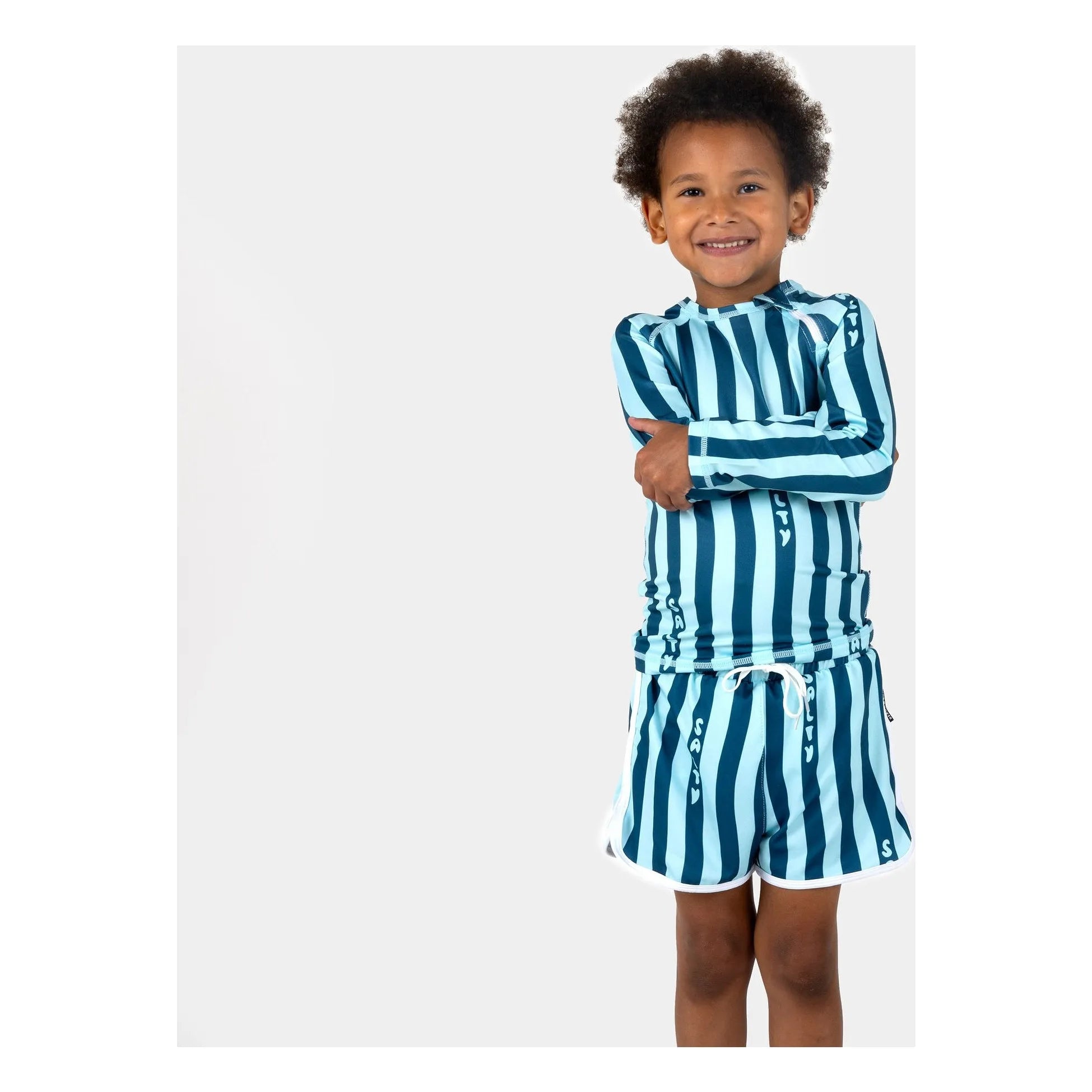 Beach & Bandits - Salty Stripes Trunk UV Korumalı Mayo Şortu Geri Dönüştürülmüş Elyaflar | Lacivert