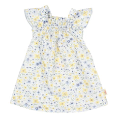 Búho - Seersucker Floral Dress | Light Blue