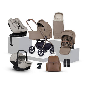 Silver Cross Breez Ultimate 360 Family Bundle-Travel Systems-Champagne- | Natural Baby Shower