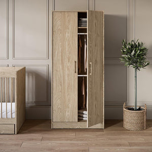 Silver Cross Geneva Wardrobe - Oak-Wardrobes-Oak-One Size | Natural Baby Shower