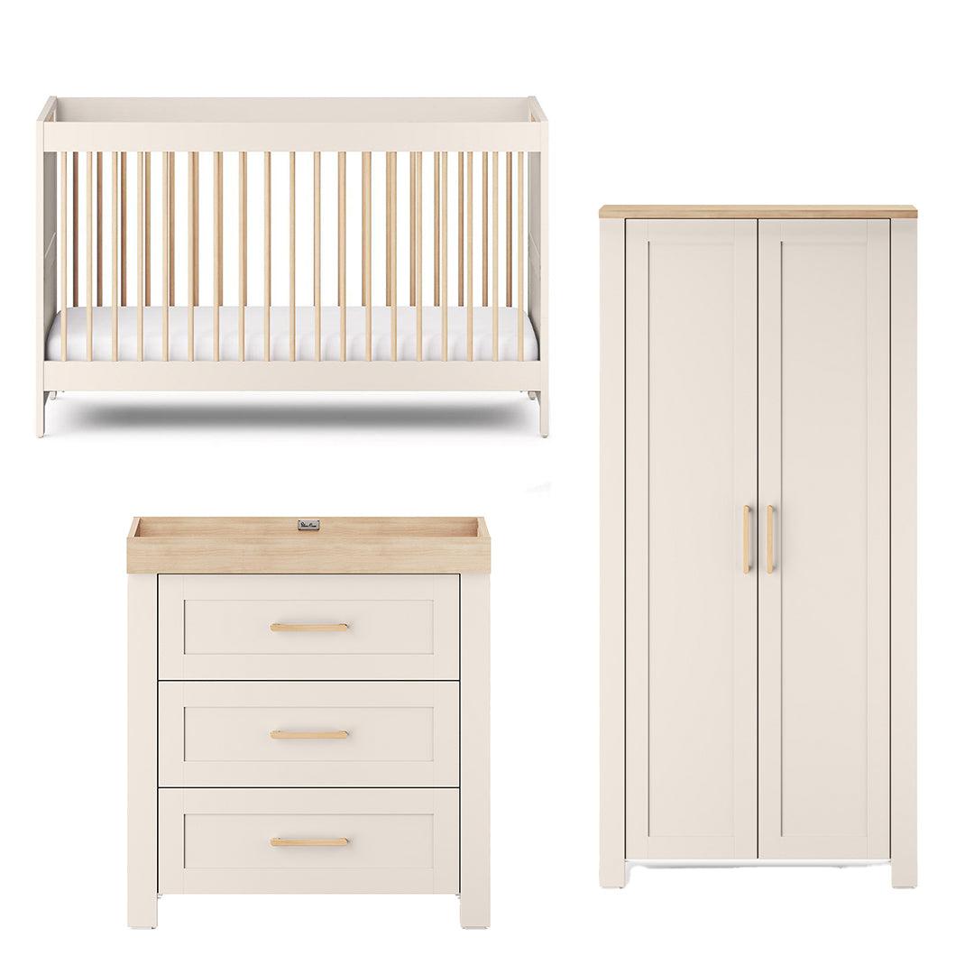 Silver Cross Seville 3 Piece Room Set - Cashmere Oak-Nursery Sets-Cashmere Oak-No Mattress | Natural Baby Shower