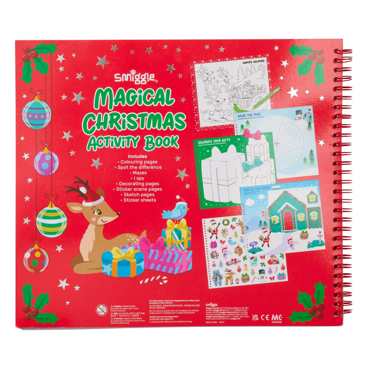 Smiggle - Magical Christmas Exercise and Sticker New Year Fun Book
