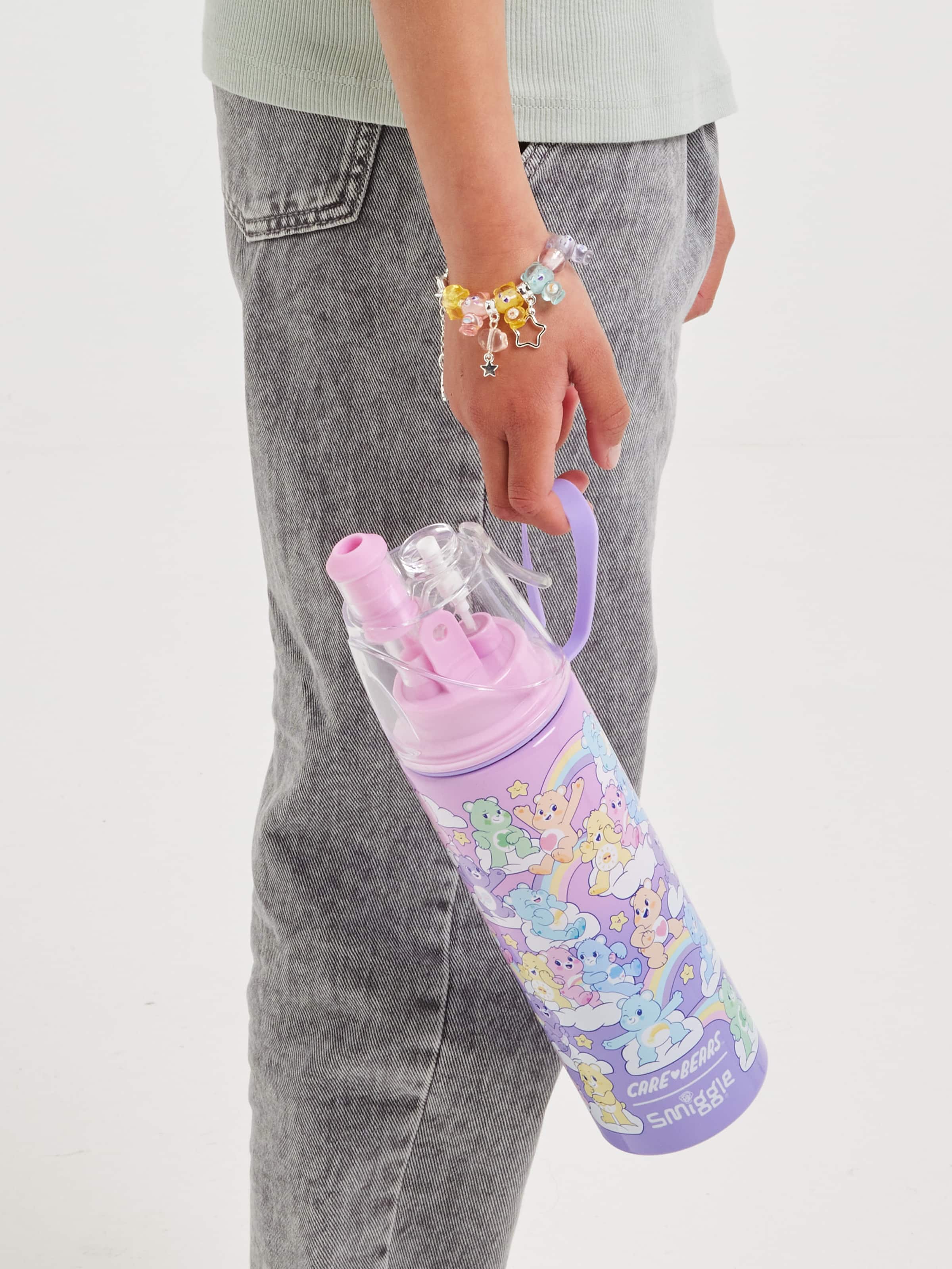 Smiggle - Care Bears Water Spray 500ML Stainless Steel Drink Bottle