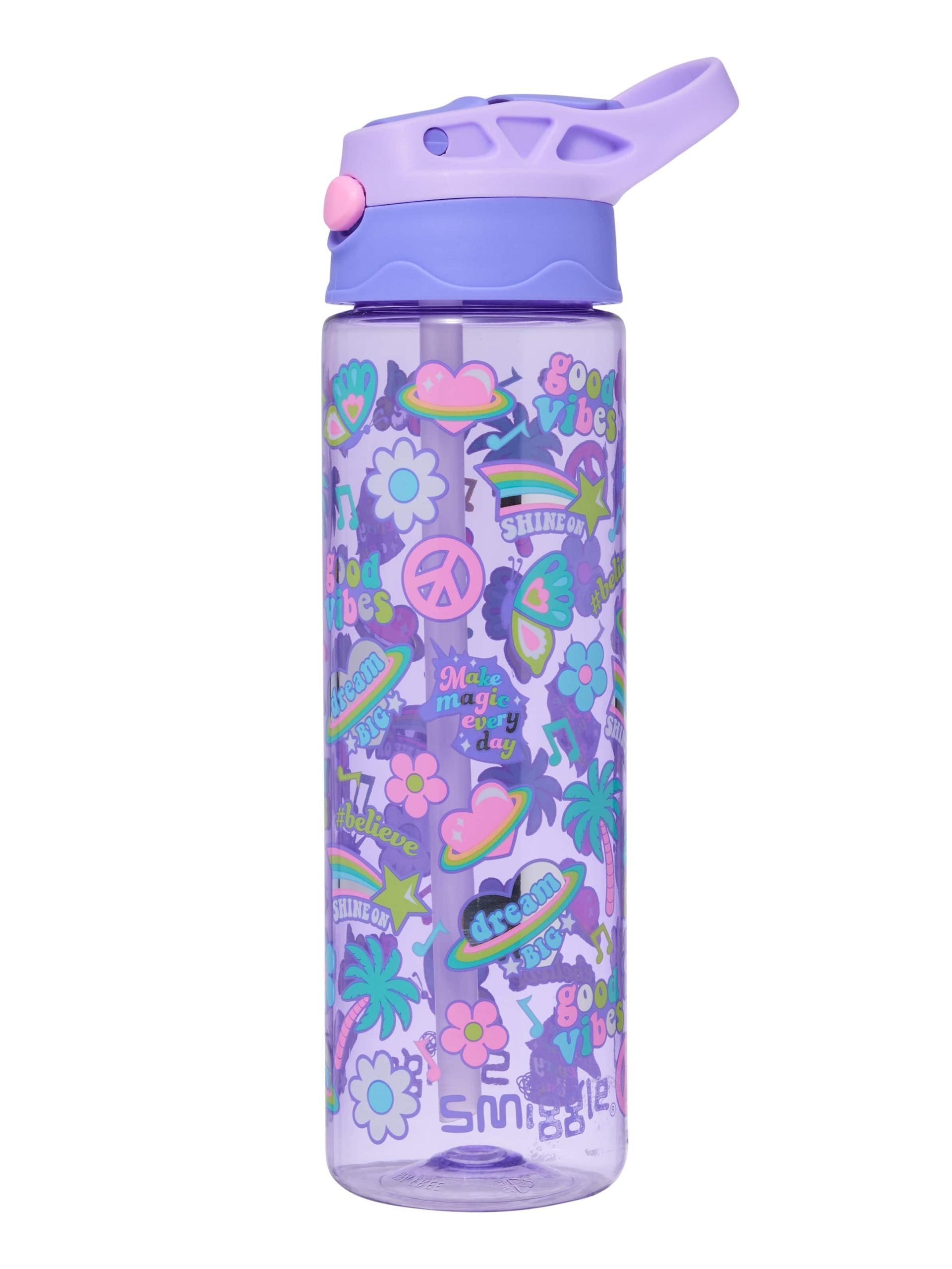 Smiggle - All Stars 650ML Automatic Spout BPA-Free Water Bottle