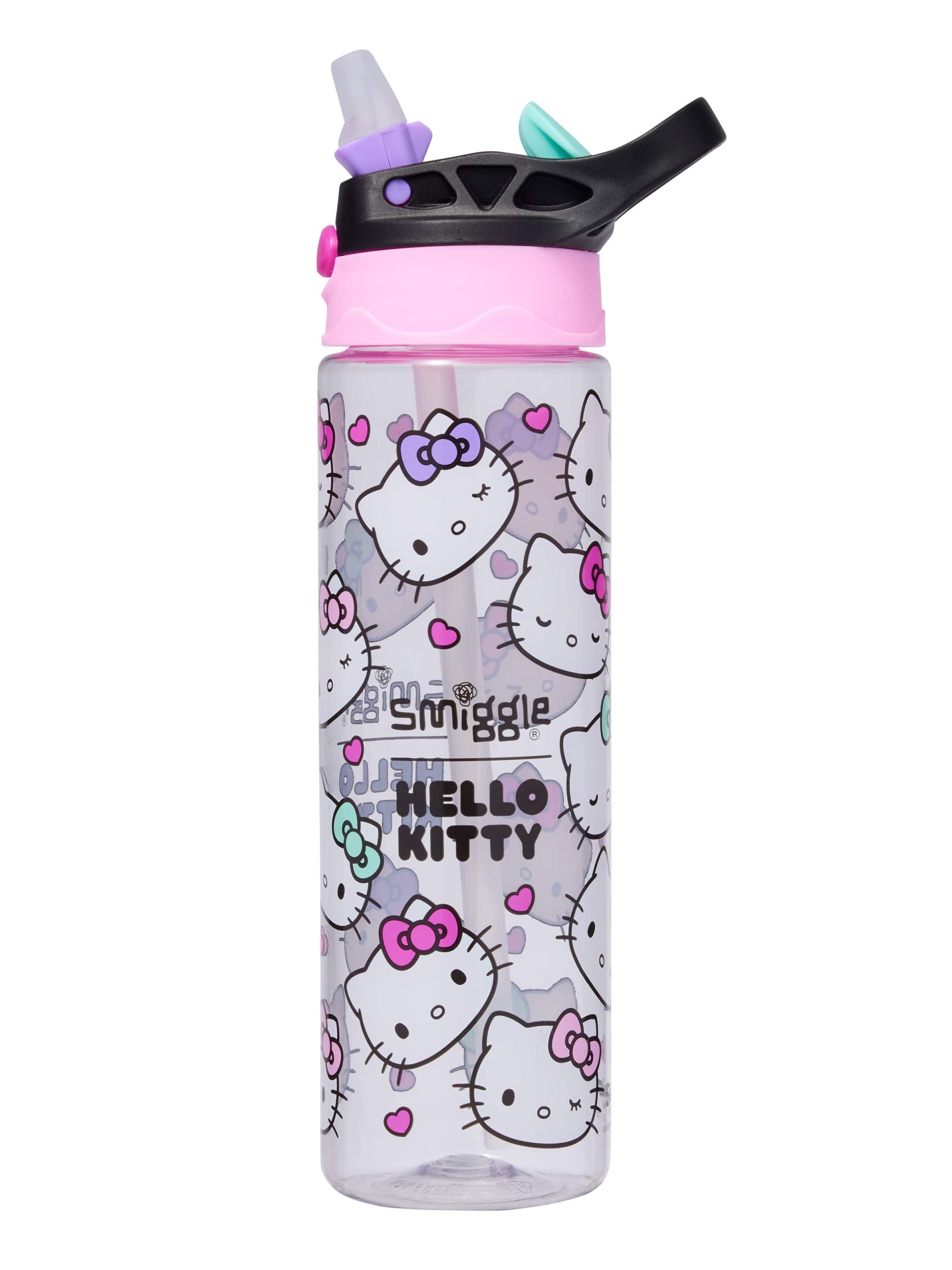 Smiggle - Hello Kitty BPA-free Automatic Straw 650ML Water Bottle