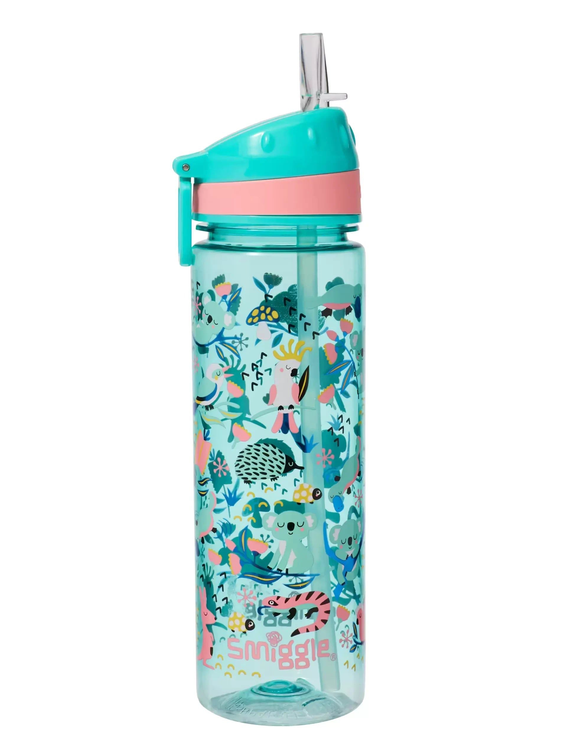 Smiggle - Hi There Pipetli 650ML BPA İçermeyen Suluk - Dinossi