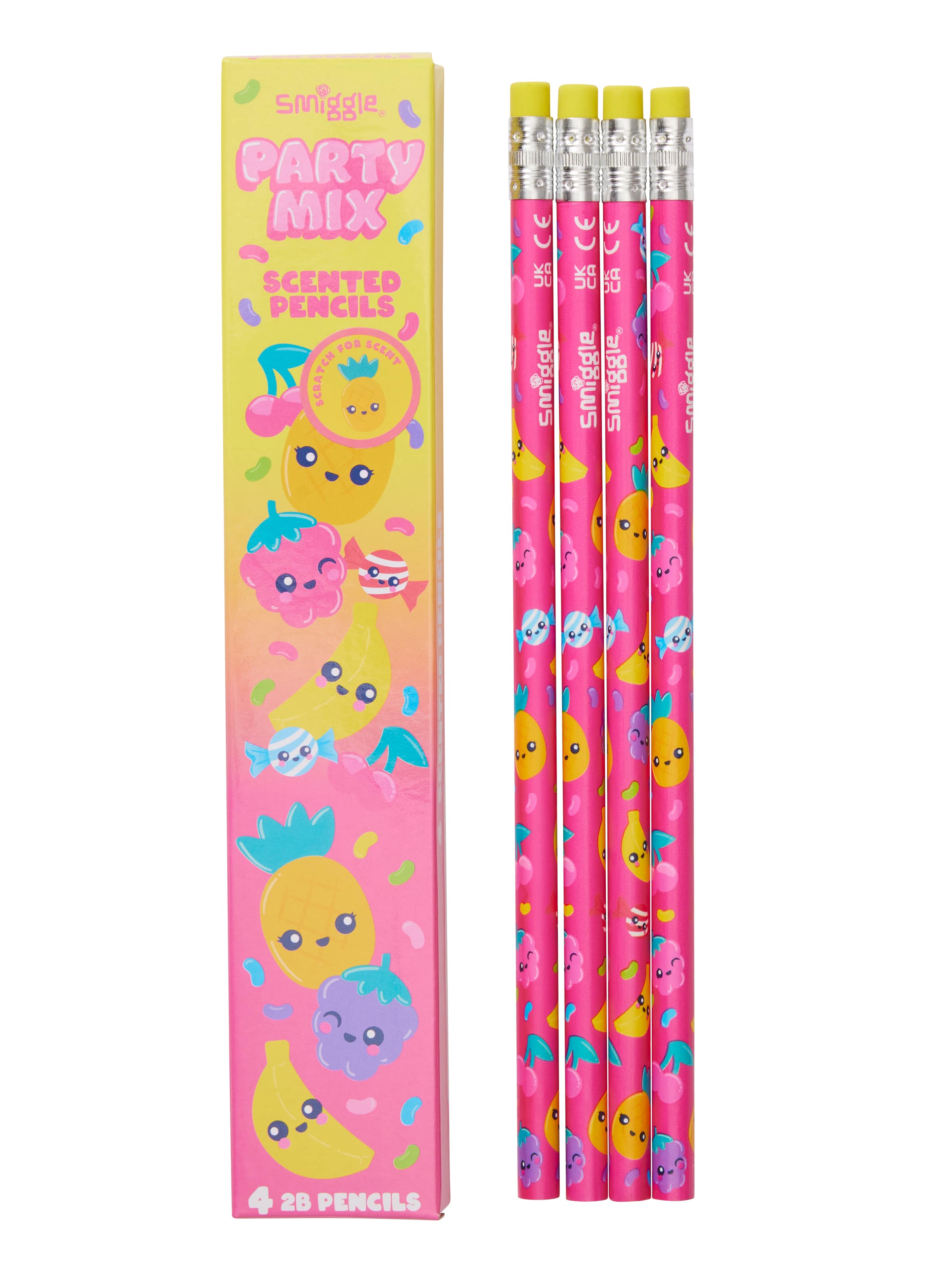 Smiggle - Scented 4-piece Pencil Set