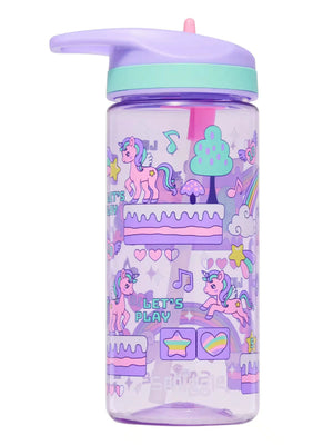 Smiggle - Let's Play 440 ML BPA-Free Straw Water Bottle