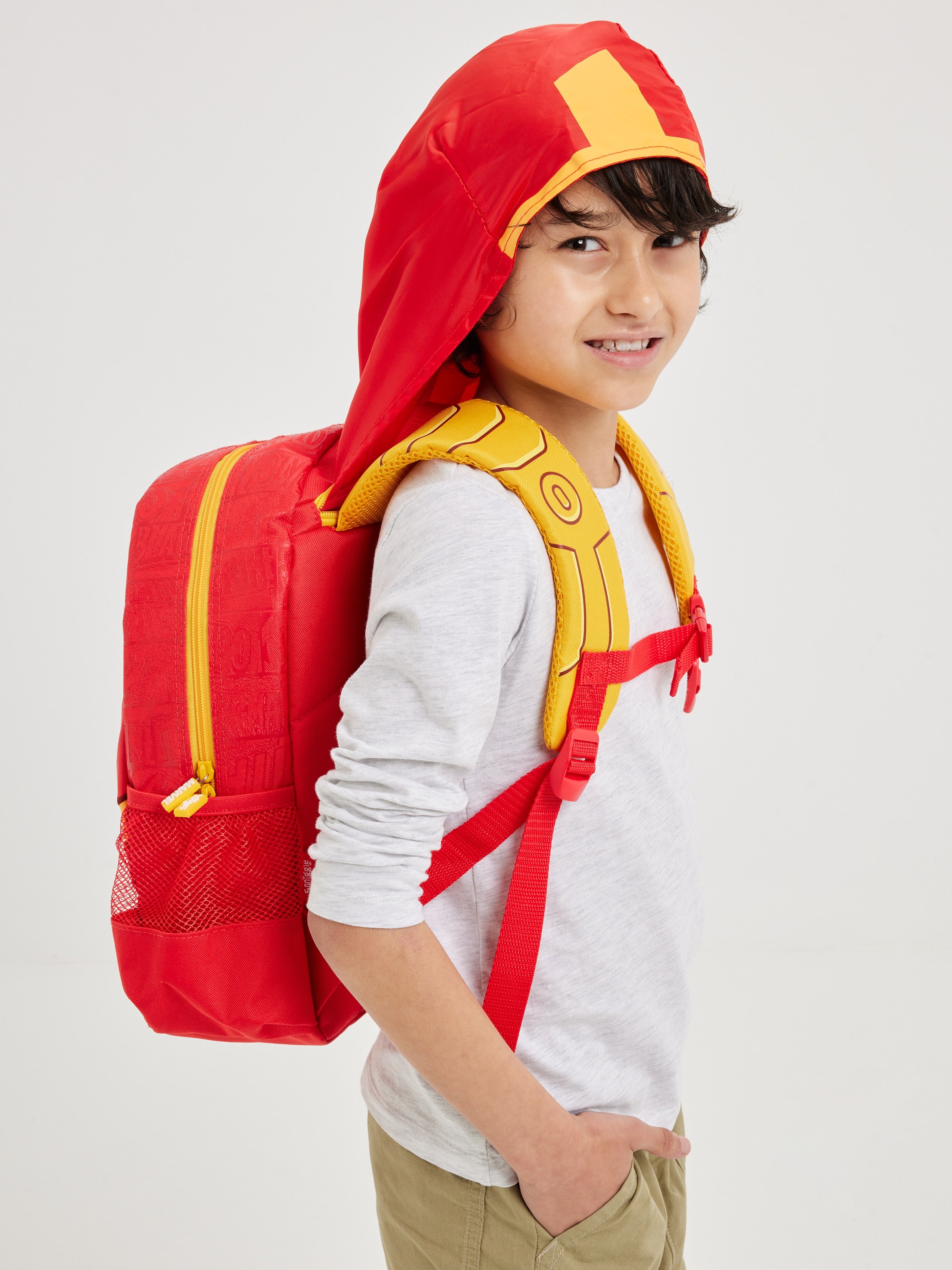 Smiggle - Marvel Iron Man Kapüşonlu Anaokulu Sırt Çantası