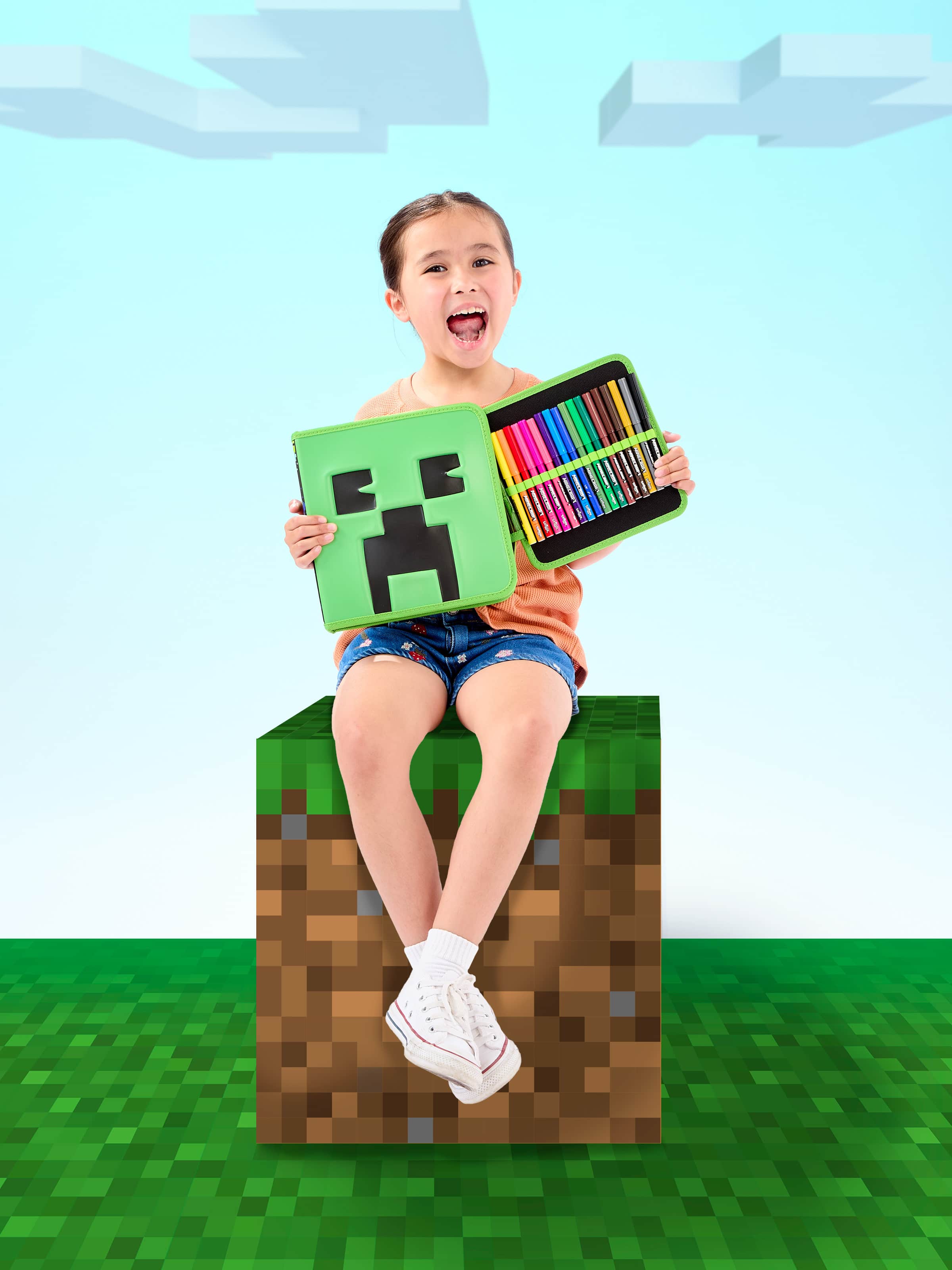 Smiggle - Minecraft Stationery Set and Pencil Case