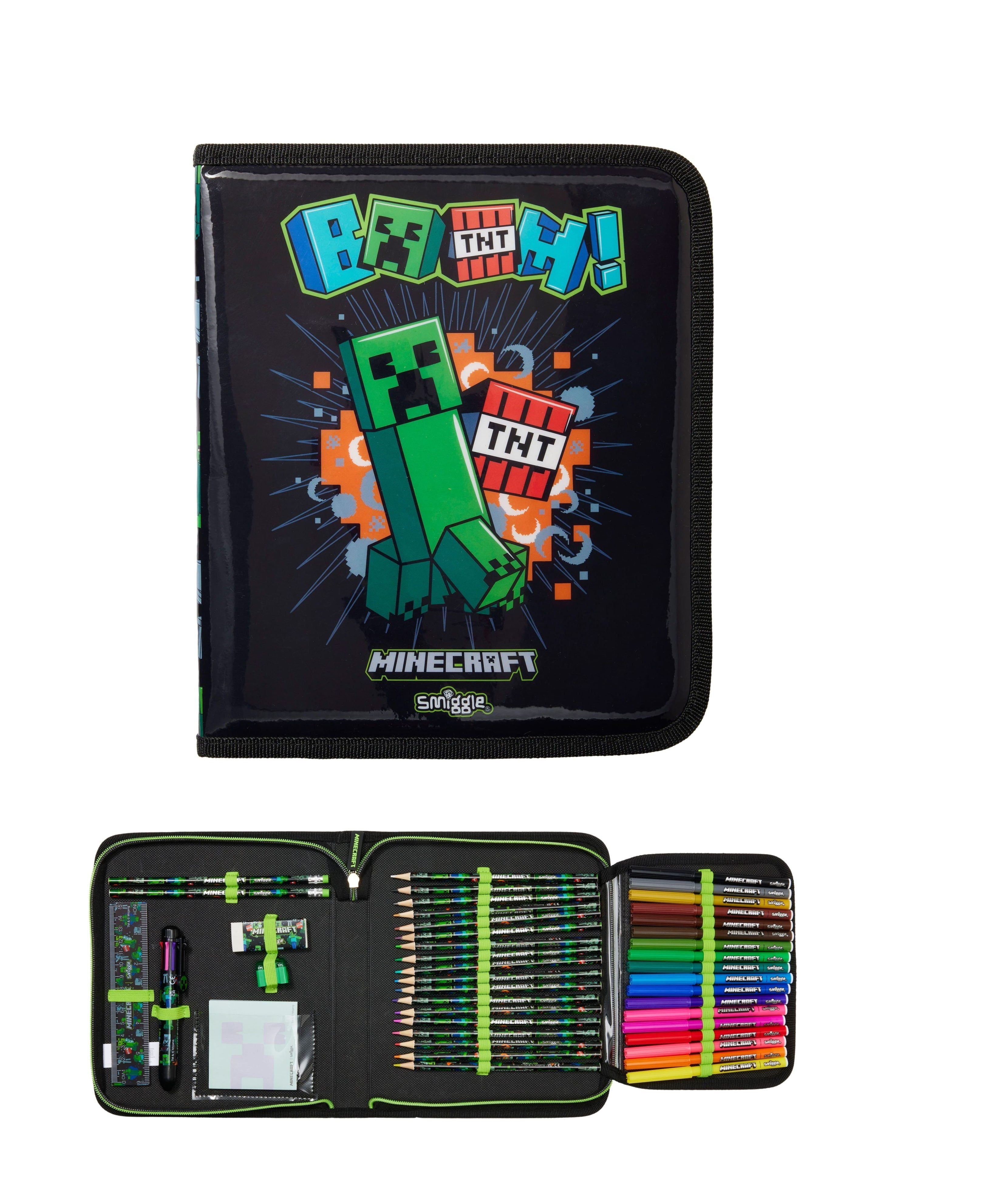 Smiggle - Minecraft Stationery Set and Pencil Case