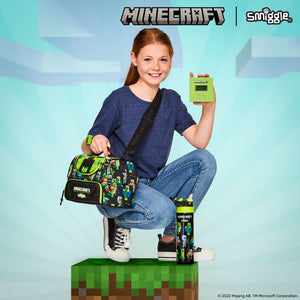 Smiggle - Minecraft Automatic Straw 520ML Steel Water Bottle