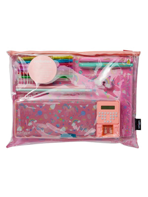 Smiggle - Pop Out Good Times Automatic Pencil Case with Calculator and Stationery Set