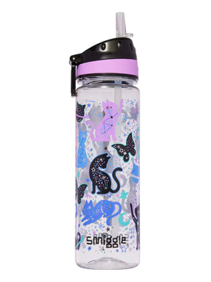 Smiggle - Wild Side 650ML BPA-Free Water Bottle with Straw