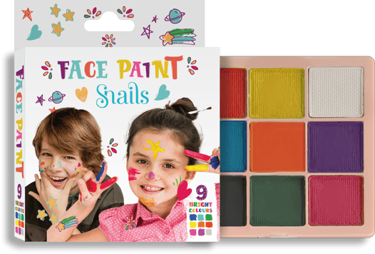 Snails - Yüz Boyama Paleti - Parlak Renkler - Dinossi