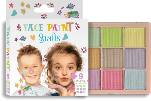 Snails - Yüz Boyama Paleti - Pastel Renkler - Dinossi