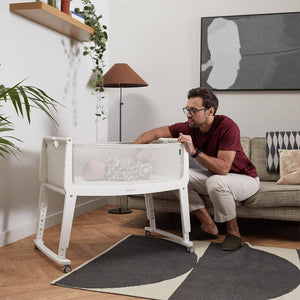 Snuz SnuzPod Studio Bedside Crib - Paris White-Bedside Cribs-Paris White- | Natural Baby Shower