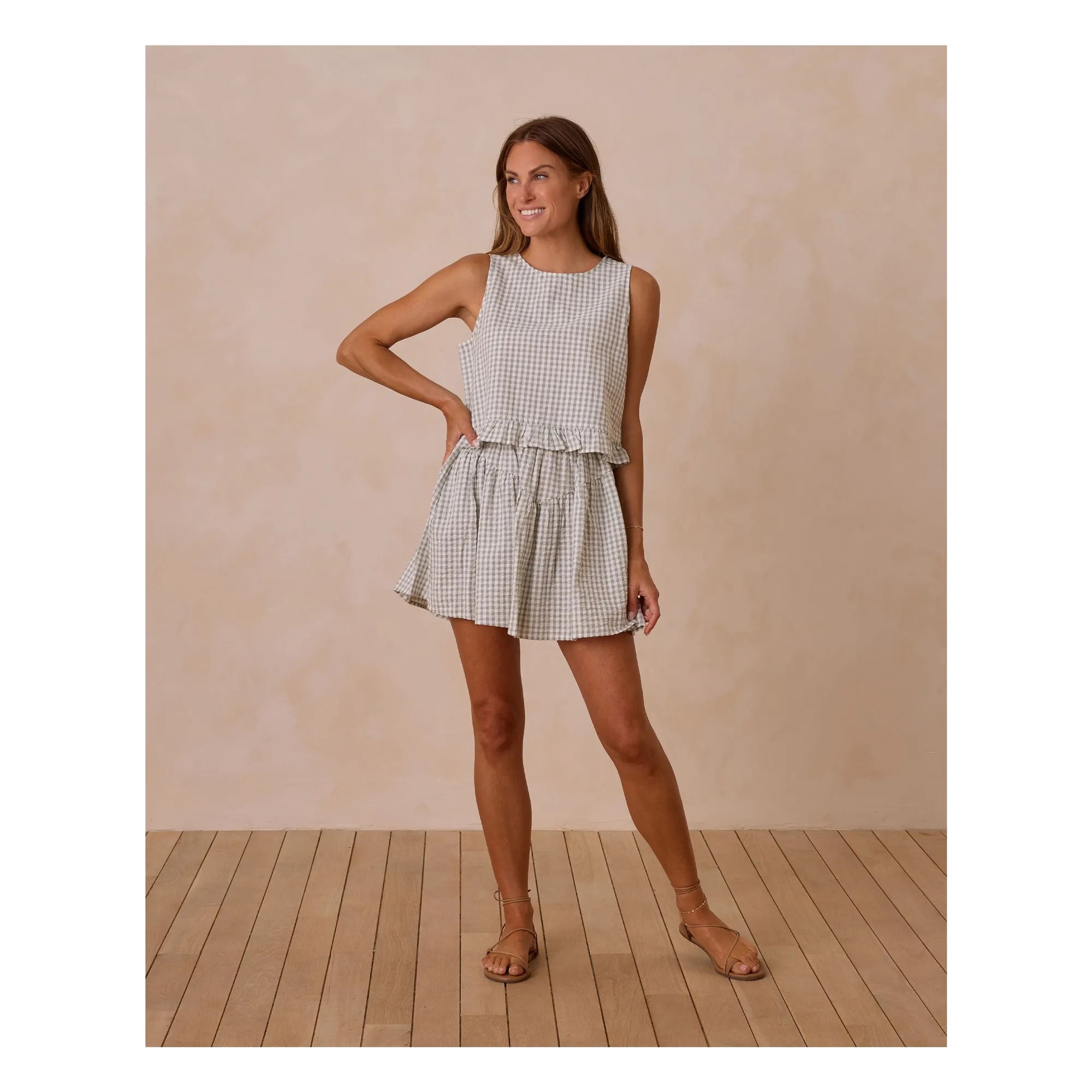Rylee + Cru - Sparrow Gingham Skirt | Sage