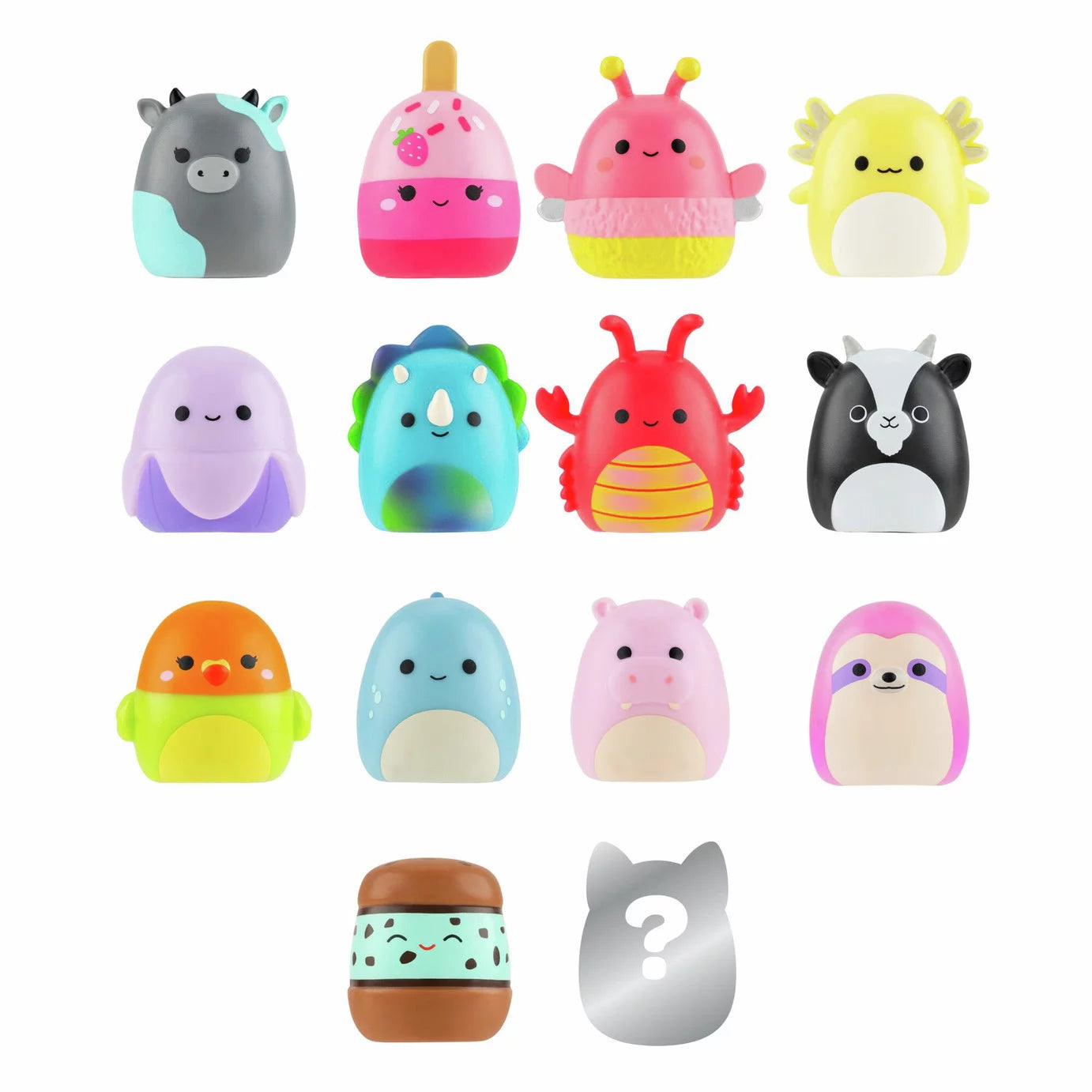 Squishmallows - Squish-a-longs 14 Figures + Ring Set + 4 Accessories Special Edition Toy