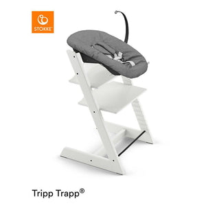 Stokke Tripp Trapp Highchair + Newborn Set-Highchairs-White-Anthracite | Natural Baby Shower