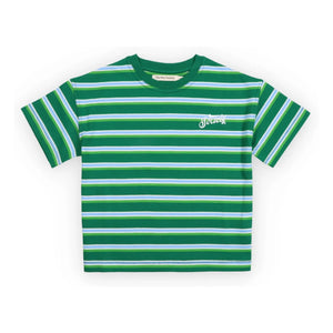 the new society - Striped Ciclan T-Shirt | Green