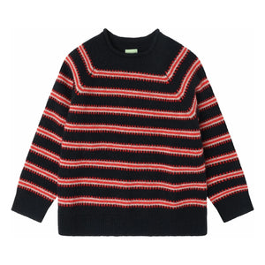 FUB - Striped Lambswool Sweater | Navy Blue