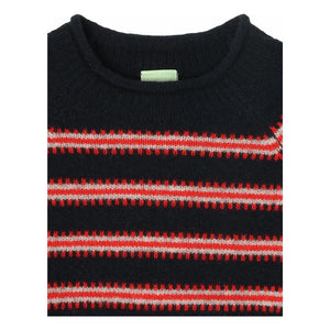 FUB - Striped Lambswool Sweater | Navy Blue