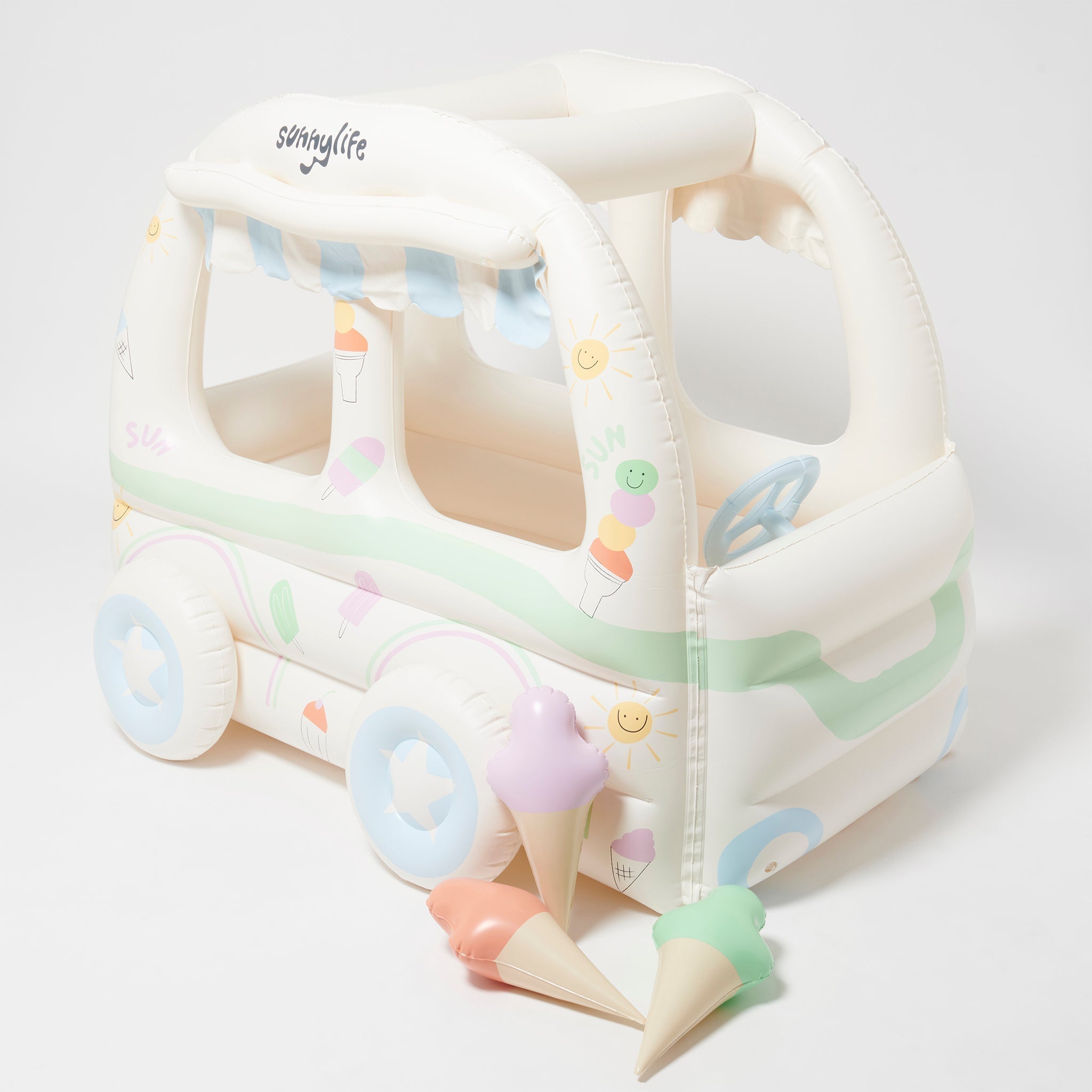 Sunnylife - Kids' Beach and Garden Inflatable Ice Cream Parlor Play Set