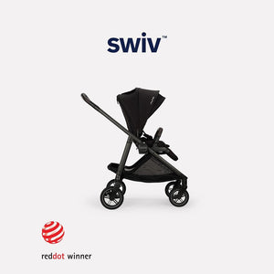 Nuna SWIV Stroller - Caviar-Strollers-Caviar-No Carrycot | Natural Baby Shower