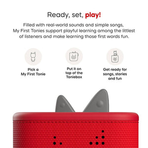 My First Tonies Farm Set - Cow, Pig, Horse-Audio Player Cards + Characters- | Natural Baby Shower