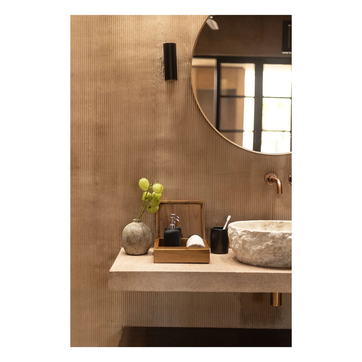 Woodmata - Terracotta Toothbrush Holder | Black
