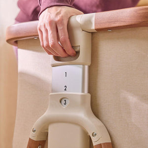 Tutti Bambini CoZee Air Bedside Crib - Scandinavian Walnut/Ecru-Bedside Cribs-Scandinavian Walnut/Ecru-Crib | Natural Baby Shower