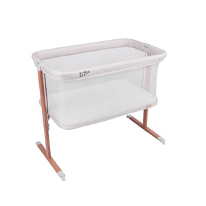 Tutti Bambini ZiZee Essential Crib - Scandinavian Walnut/Ecru-Bedside Cribs-Scandinavian Walnut/Ecru- | Natural Baby Shower