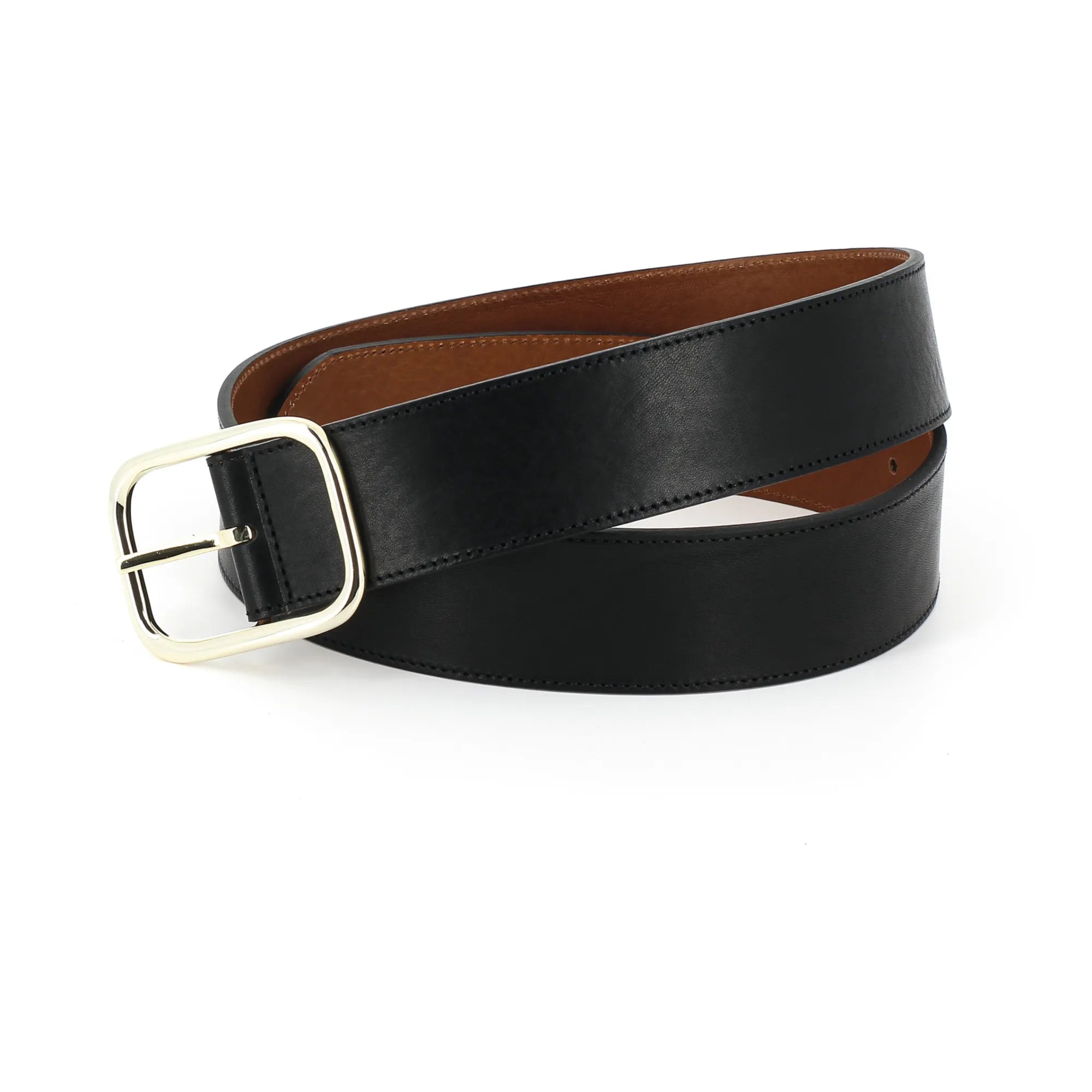 herbert frère soeur - Vice-Versa Leather Belt | Camel