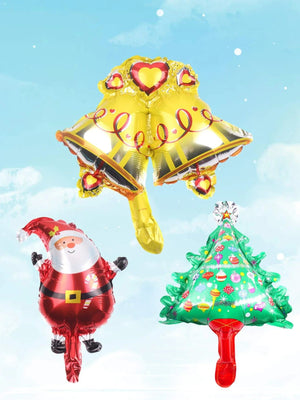 New Year - Christmas Balloons Set 10 Pieces