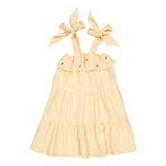 Loir - Olga Gingham Organic Cotton Dress | Yellow