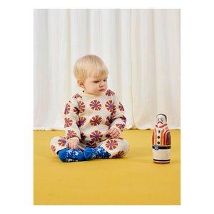 Bobo Choses - Organic Cotton Jacquard Knit Pants | Beige