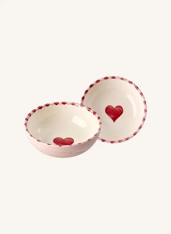 Rice - Heart-Shaped Ceramic Bowl | Light Pink
