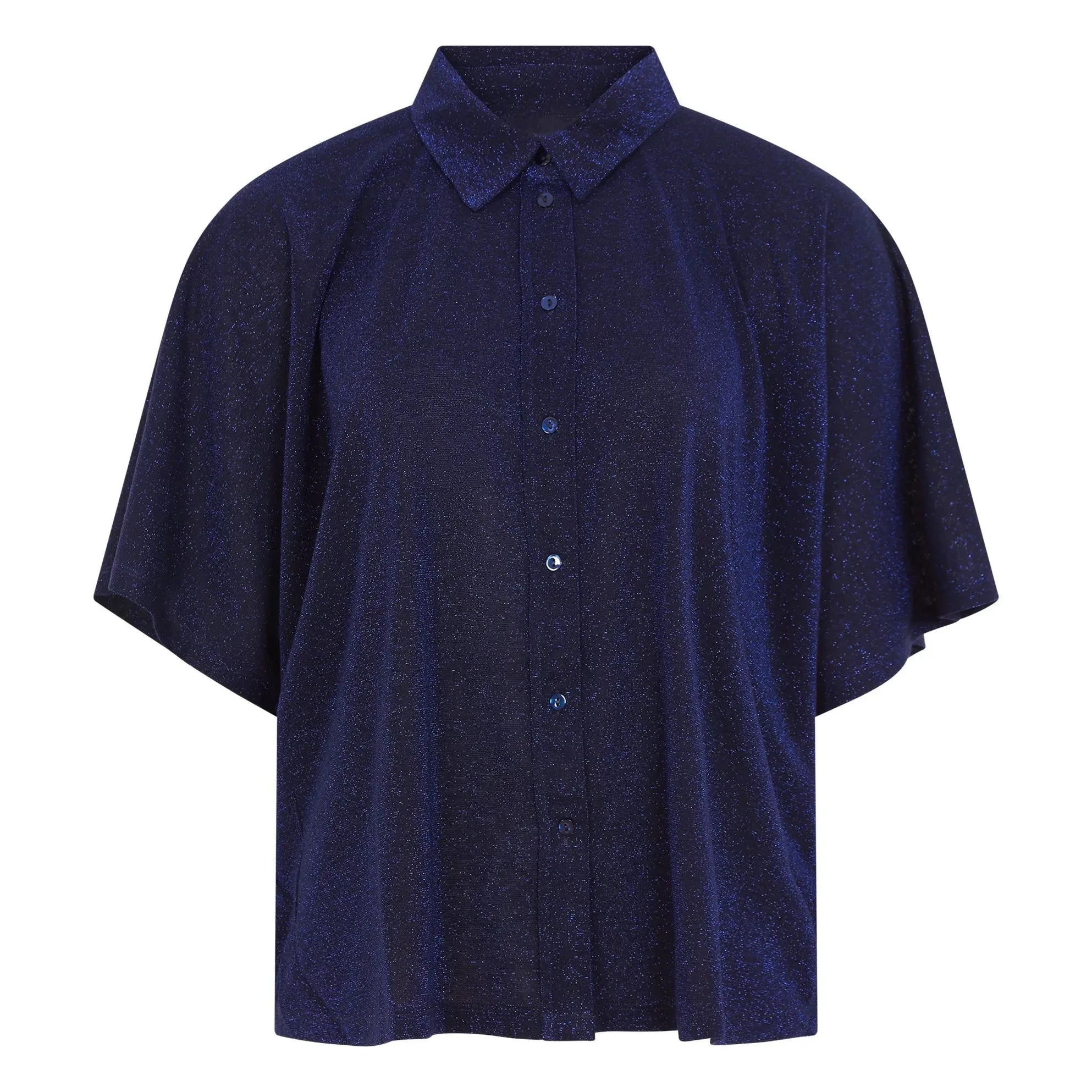 Momoni - Brooklyn Metallic Shirt | Navy Blue
