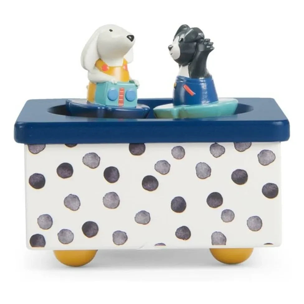 Moulin Roty - Puce and Pilou Music Box | Blue