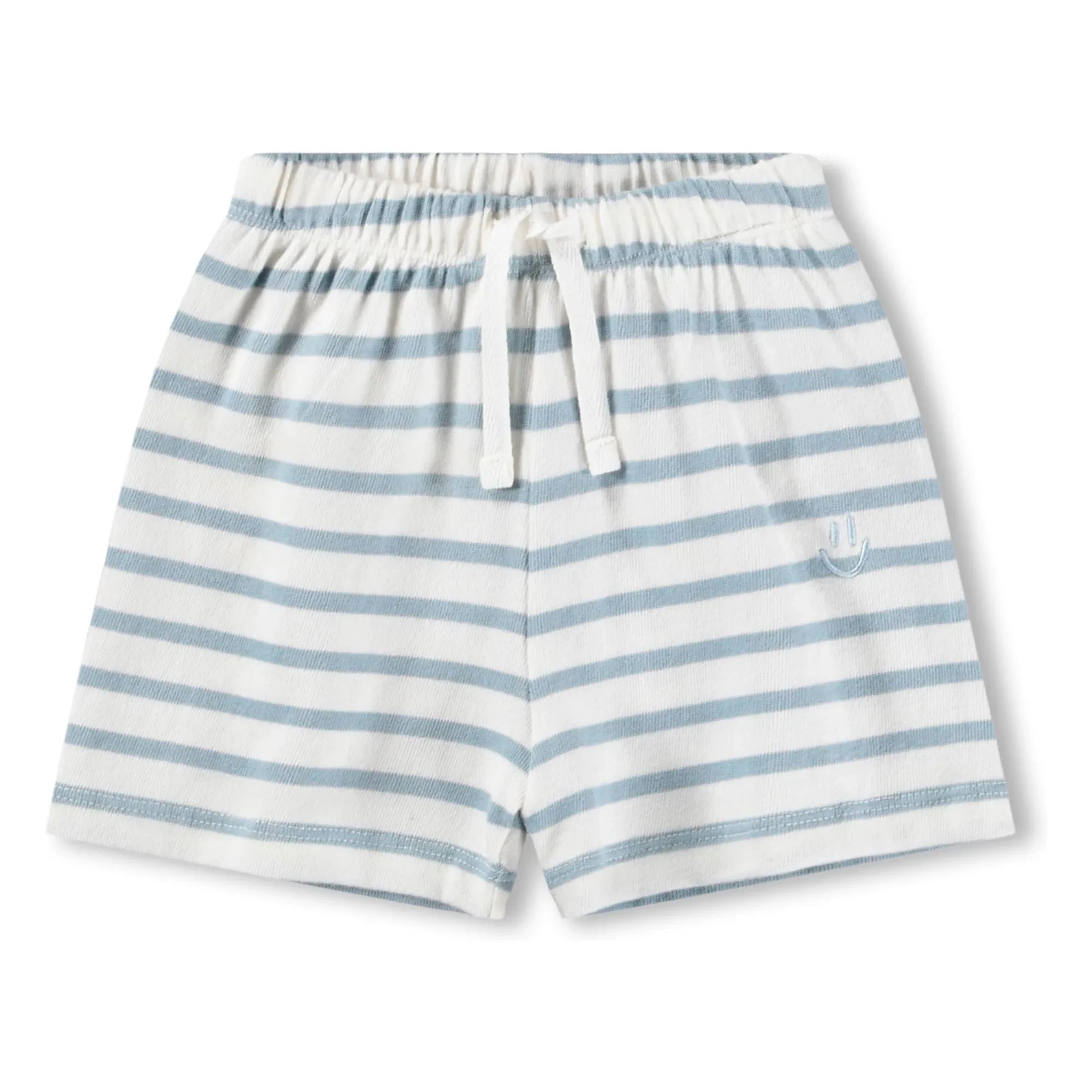 Molo - Skie Striped Organic Cotton Shorts | White
